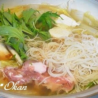 ピリ辛素麺鍋